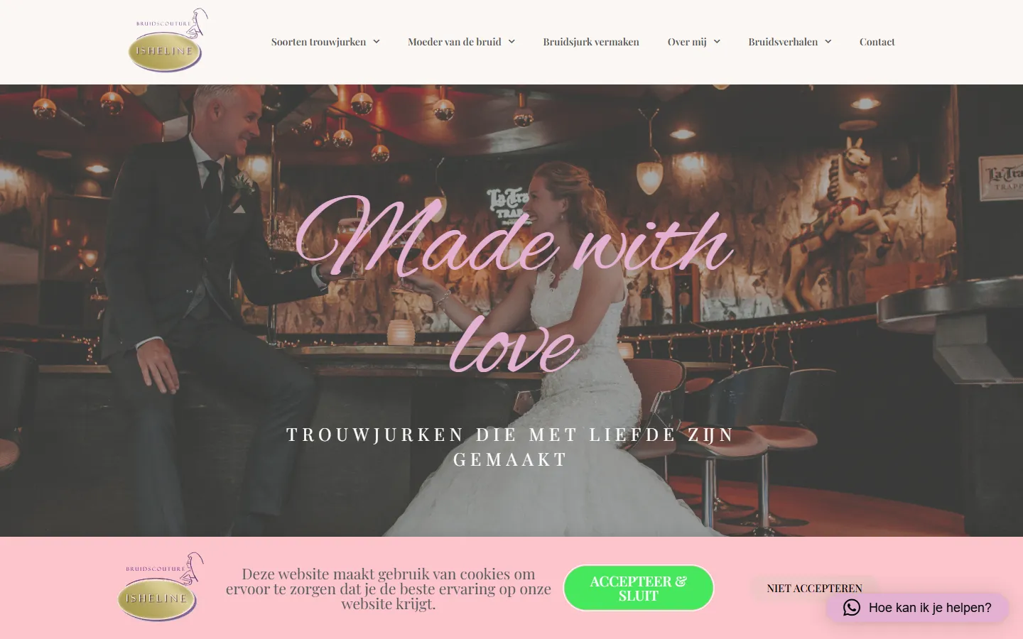 Screenshot van Bruidscouture Isheline — bruidscouture-isheline.nl