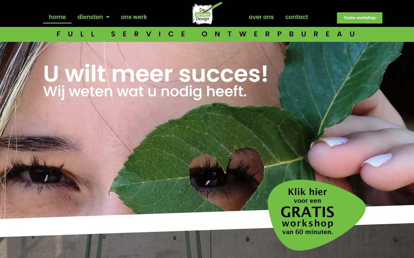 De Groen Design — echte klantsite