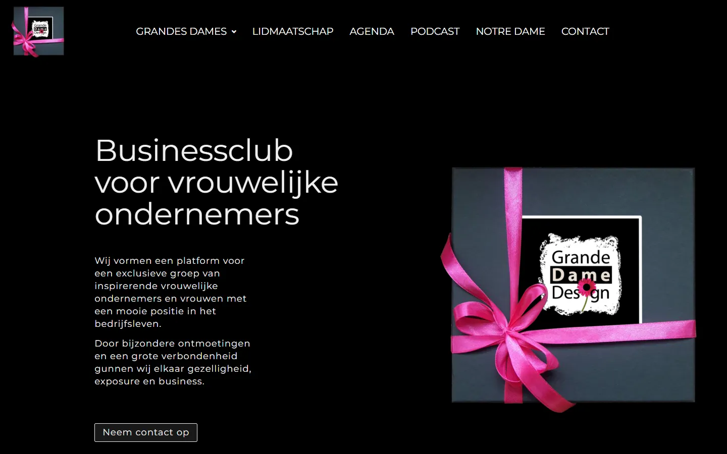 Grande Dame Design — echte klantsite
