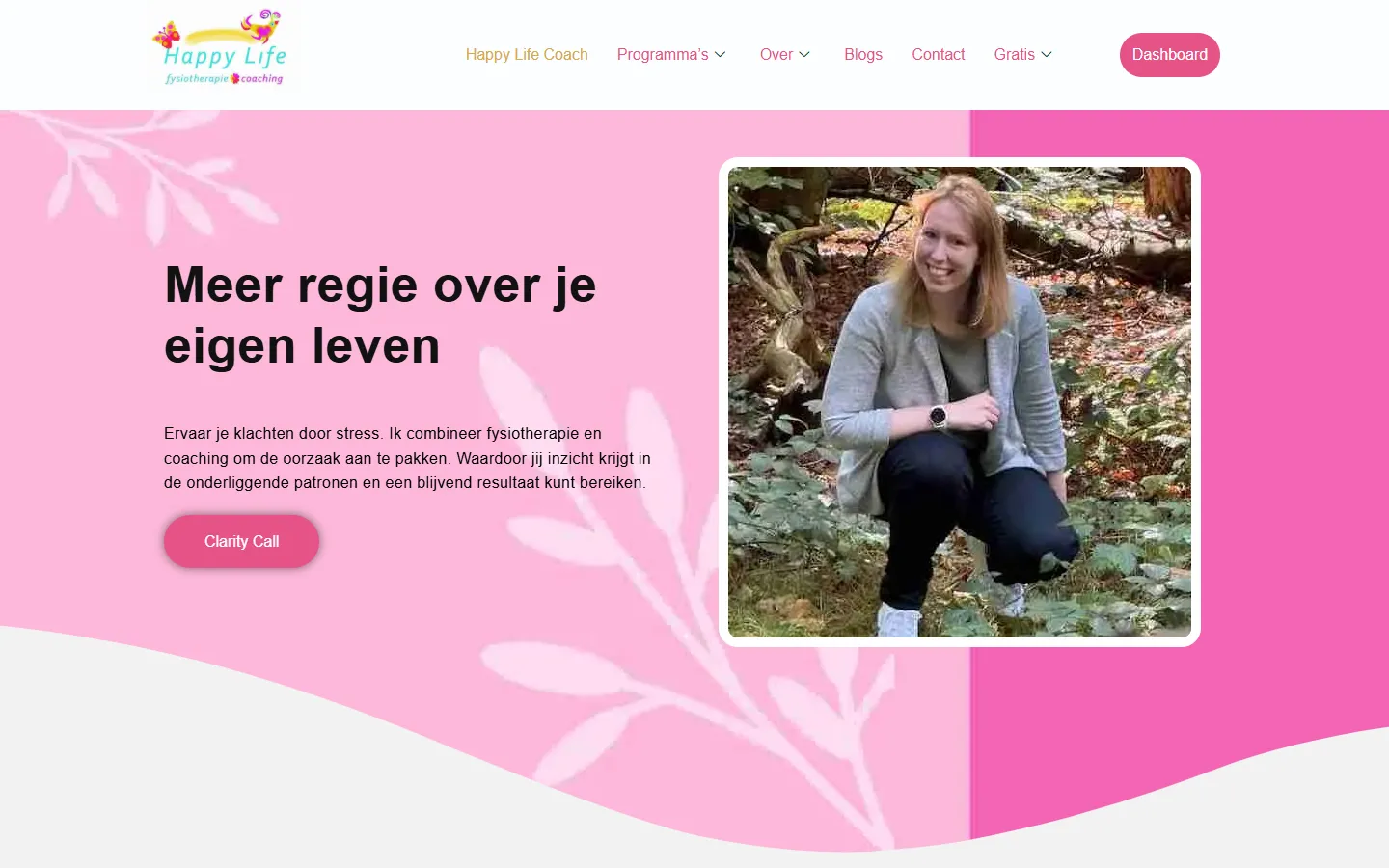 Screenshot van Leefstijlcoach Leonie — leefstijlcoachleonie.nl
